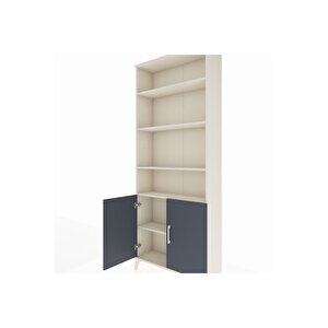 Arges Dolap 5 Raflı 2 Kapaklı 88x30x221 Aytaşı-antrasit