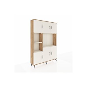 Arges Gardrop 9 Raflı 6 Kapaklı 132x30x195 Çam-aytaşı