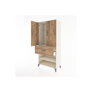 Hyperion Dolap 2 Raflı Tek Çekmeceli Tek Askılı 88x44x195 Aytaşı-çam