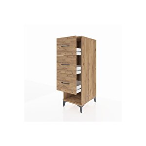Kronos Dolap 3 Çekmeceli 44x59x134 Çam-çam