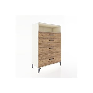 Hyperion Dolap Tek Raflı 4 Çekmeceli 88x44x134 Aytaşı-çam