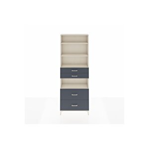 Arges Dolap 4 Raflı 4 Çekmeceli 88x30x243 Aytaşı-antrasit