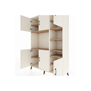 Hyperion Dolap 10 Raflı 6 Kapaklı 132x44x195 Aytaşı-aytaşı/çam