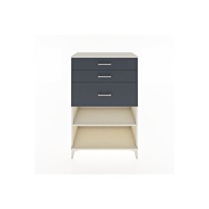 Hyperion Dolap Tek Raflı 3 Çekmeceli 88x44x134 Aytaşı-antrasit