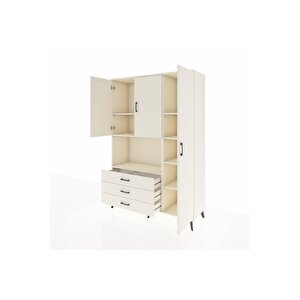 Hyperion Gardrop 7 Raflı 3 Çekmeceli 3 Kapaklı 132x44x195 Aytaşı-aytaşı