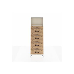 Arges Dolap Tek Raflı 8 Çekmeceli 60x30x182 Aytaşı-çam