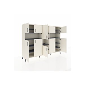 Hyperion Dolap 14 Raflı 10 Kapaklı 220x44x163 Aytaşı-aytaşı/antrasit