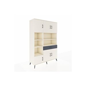 Hyperion Dolap 10 Raflı Tek Çekmeceli 6 Kapaklı 132x44x195 Aytaşı-aytaşı/antrasit