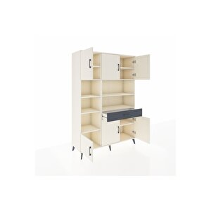 Hyperion Dolap 10 Raflı Tek Çekmeceli 6 Kapaklı 132x44x195 Aytaşı-aytaşı/antrasit