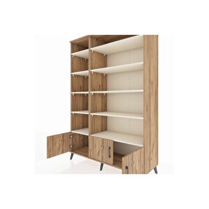 Hyperion Dolap 10 Raflı 3 Kapaklı 132x44x195 Çam-çam/aytaşı