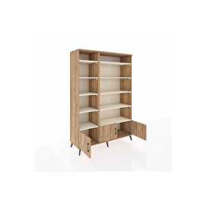 Hyperion Dolap 10 Raflı 3 Kapaklı 132x44x195 Çam-çam/aytaşı