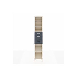 Hyperion Dolap 4 Raflı 3 Çekmeceli 44x44x243 Aytaşı-antrasit