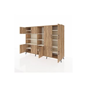 Hyperion Dolap 14 Raflı 9 Kapaklı 220x44x163 Çam-çam/aytaşı