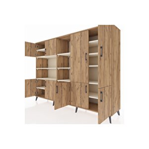 Hyperion Dolap 14 Raflı 9 Kapaklı 220x44x163 Çam-çam/aytaşı