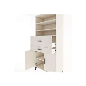 Hyperion Dolap 4 Raflı 2 Çekmeceli 2 Kapaklı 88x44x195 Aytaşı-aytaşı