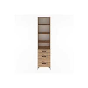 Arges Dolap 4 Raflı 3 Çekmeceli 60x30x243 Çam-çam