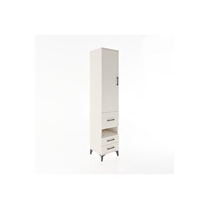 Hyperion Dolap 4 Raflı 3 Çekmeceli Tek Kapaklı 44x44x221 Aytaşı-aytaşı