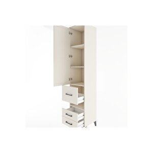 Hyperion Dolap 4 Raflı 3 Çekmeceli Tek Kapaklı 44x44x221 Aytaşı-aytaşı