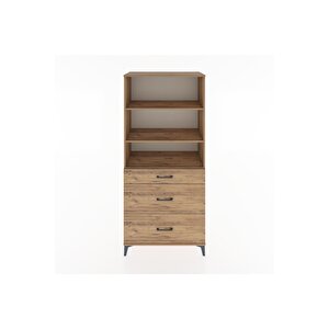 Hyperion Dolap 3 Raflı 3 Çekmeceli 88x44x195 Çam-çam
