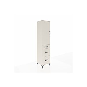 Hyperion Dolap 3 Raflı 3 Çekmeceli Tek Kapaklı 44x44x195 Aytaşı-aytaşı