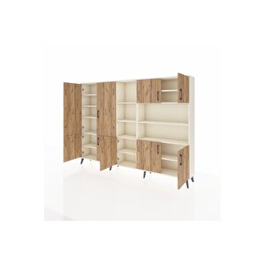 Arges Dolap 14 Raflı 9 Kapaklı 220x30x163 Aytaşı-çam/aytaşı