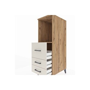 Kronos Dolap Tek Raflı 3 Çekmeceli 44x59x134 Çam-aytaşı