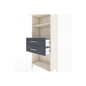 Hyperion Dolap 2 Raflı 2 Çekmeceli 60x44x134 Aytaşı-antrasit