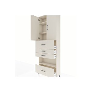 Arges Dolap 4 Raflı 4 Çekmeceli 2 Kapaklı 88x30x243 Aytaşı-aytaşı
