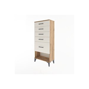 Arges Dolap 5 Çekmeceli 60x30x134 Çam-aytaşı