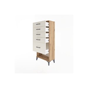 Arges Dolap 5 Çekmeceli 60x30x134 Çam-aytaşı