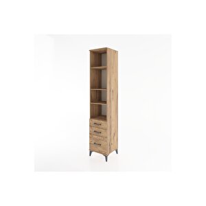 Hyperion Dolap 4 Raflı 3 Çekmeceli 44x44x221 Çam-çam