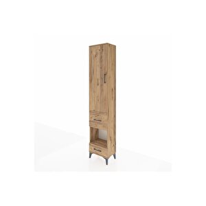 Arges Dolap 3 Raflı 2 Çekmeceli Tek Askılı 44x30x221 Çam-çam