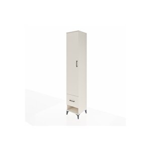Hyperion Dolap 3 Raflı Tek Çekmeceli Tek Askılı 44x44x243 Aytaşı-aytaşı