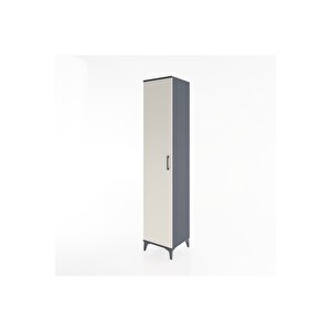 Hyperion Dolap 2 Raflı Tek Kapaklı Tek Askılı 44x44x221 Antrasit-aytaşı