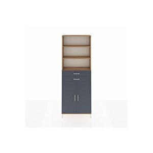 Arges Dolap 4 Raflı 2 Çekmeceli 2 Kapaklı 88x30x243 Çam-antrasit