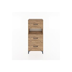 Hyperion Dolap Tek Raflı 3 Çekmeceli 60x44x134 Çam-çam