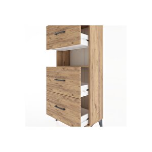 Hyperion Dolap Tek Raflı 3 Çekmeceli 60x44x134 Çam-çam