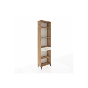 Arges Dolap 4 Raflı Tek Çekmeceli 60x30x221 Çam-aytaşı