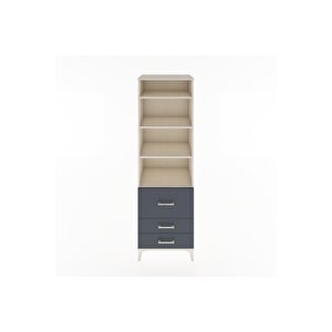 Hyperion Dolap 4 Raflı 3 Çekmeceli 60x44x195 Aytaşı-antrasit