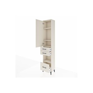 Arges Dolap 4 Raflı 3 Çekmeceli Tek Kapaklı 44x30x221 Aytaşı-aytaşı