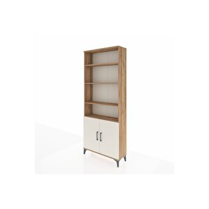 Arges Dolap 5 Raflı 2 Kapaklı 88x30x221 Çam-aytaşı