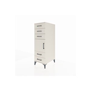 Kronos Dolap Tek Raflı 5 Çekmeceli Tek Kapaklı 44x59x134 Aytaşı-aytaşı