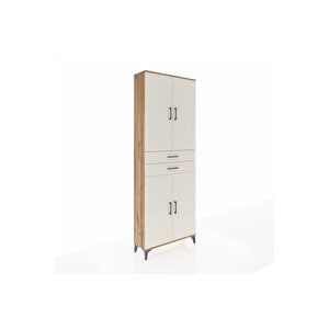 Arges Dolap 4 Raflı 2 Çekmeceli 4 Kapaklı 88x30x243 Çam-aytaşı