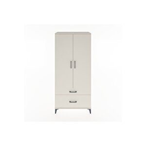 Hyperion Dolap 2 Raflı 2 Çekmeceli Tek Askılı 88x44x195 Aytaşı-aytaşı