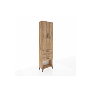Arges Dolap 2 Raflı 3 Çekmeceli Tek Askılı 60x30x221 Çam-çam