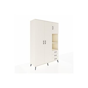 Hyperion Gardrop 5 Raflı 3 Çekmeceli Tek Askılı 132x44x195 Aytaşı-aytaşı