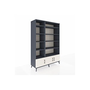 Hyperion Dolap 10 Raflı 3 Kapaklı 132x44x195 Antrasit-aytaşı/antrasit