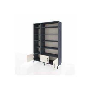 Hyperion Dolap 10 Raflı 3 Kapaklı 132x44x195 Antrasit-aytaşı/antrasit