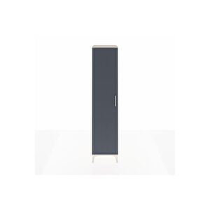 Hyperion Dolap 3 Raflı Tek Kapaklı Tek Askılı 44x44x195 Aytaşı-antrasit