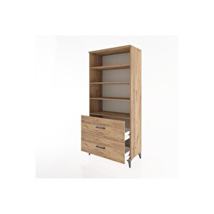 Hyperion Dolap 4 Raflı 2 Çekmeceli 88x44x195 Çam-çam